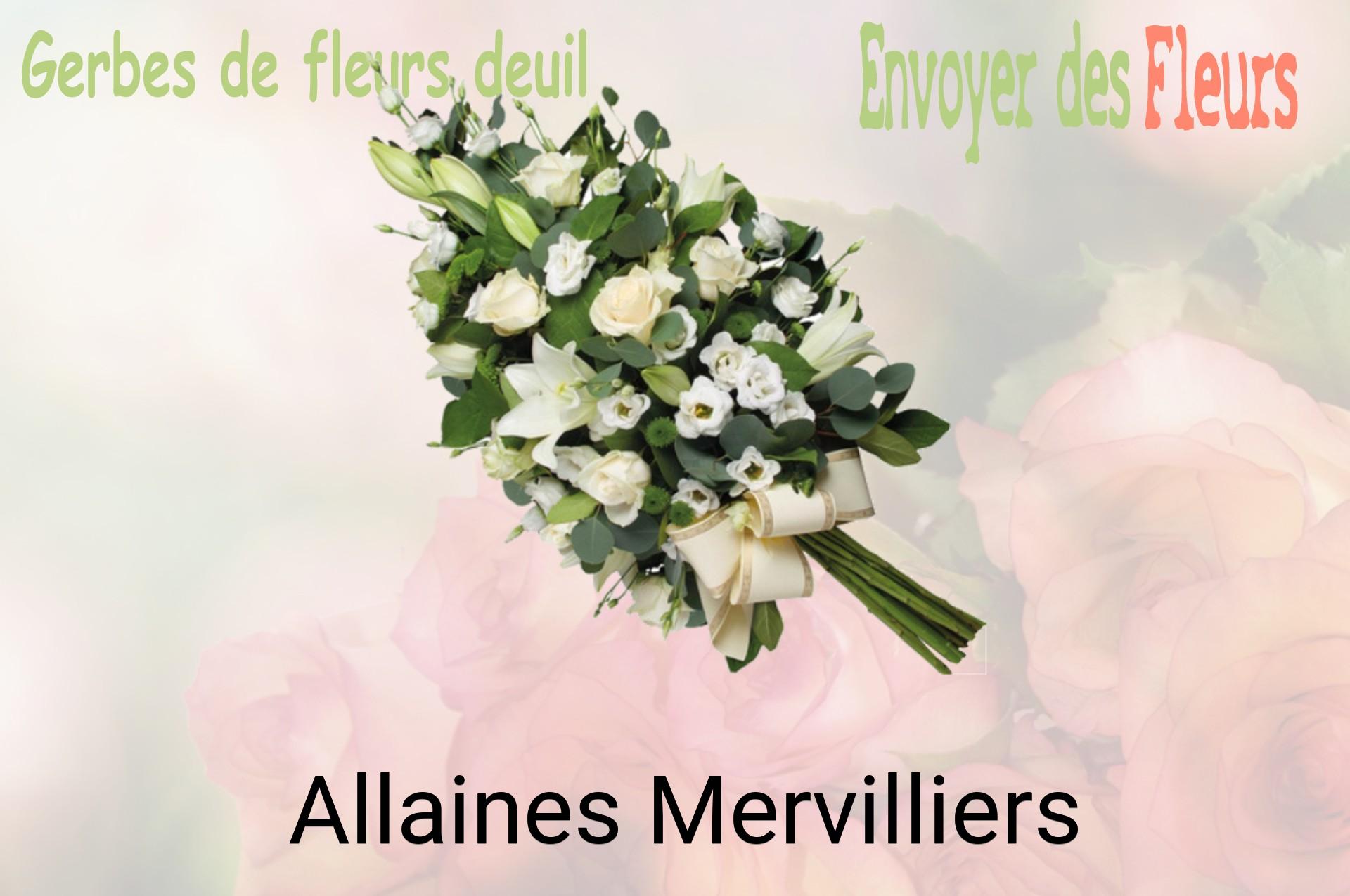 Gerbe de fleurs de deuil livrée à Allaines-Mervilliers